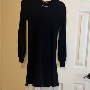 Elegant Black Long Sleeve Dress